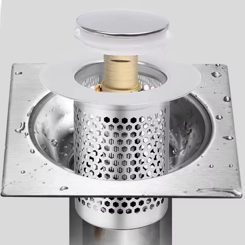 Hair Catcher Sink Plug — Pop-Up Drain Stopper & Strainer for Bathroom & Kitchen