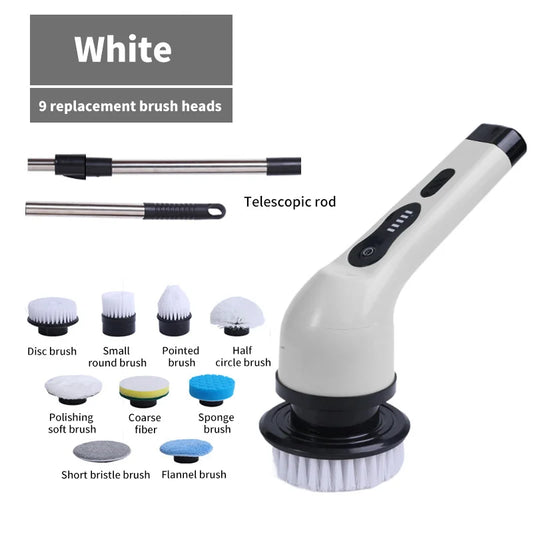 Cleanova Pro Spin Scrubber — 9-in-1 Electric Cleaning Brush