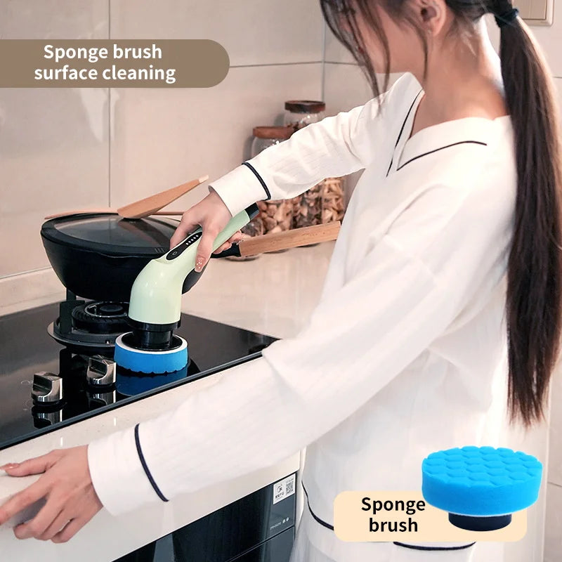 Cleanova Pro Spin Scrubber — 9-in-1 Electric Cleaning Brush